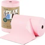 Microfiber Cleaning Cloths Roll, 75 Pack Tear Away Microfiber Towels Roll, 12" x